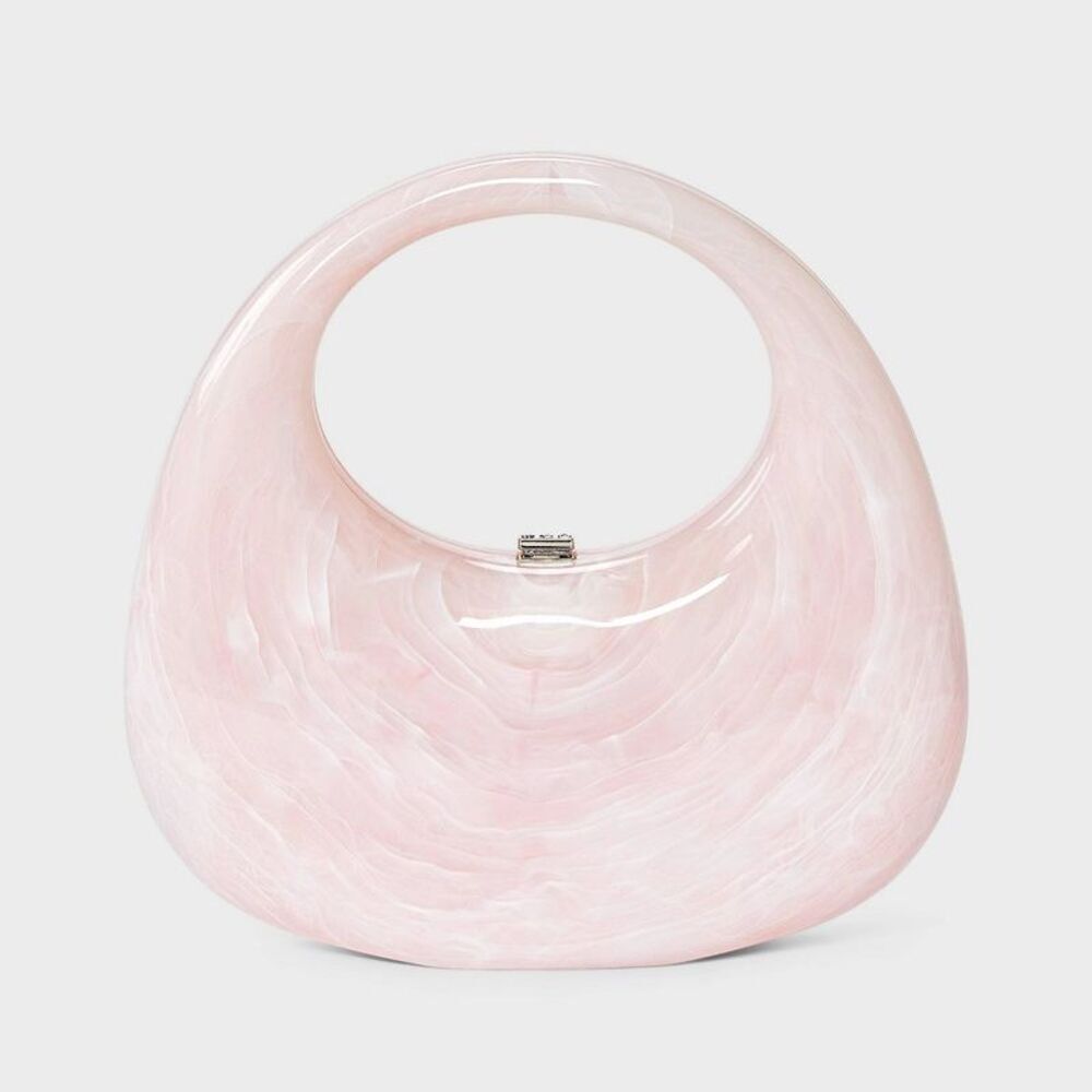 Crescent Marble Minaudiere Clutch - A New Day Pink